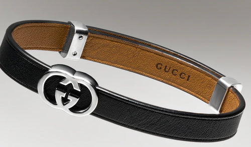 Brazalete Gucci hombre cuero