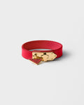 Pulsera roja  Prada mujer cuero