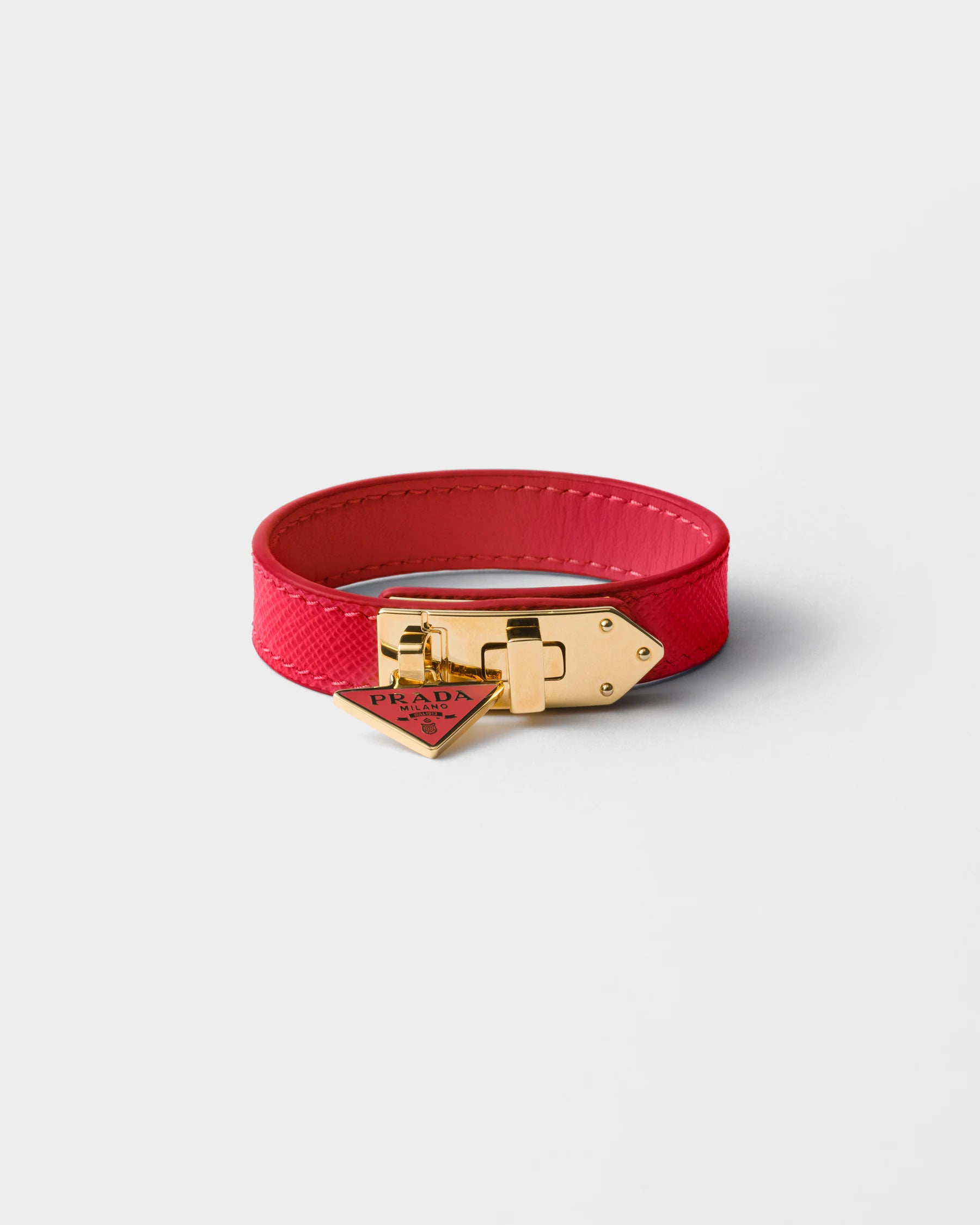Pulsera roja  Prada mujer cuero