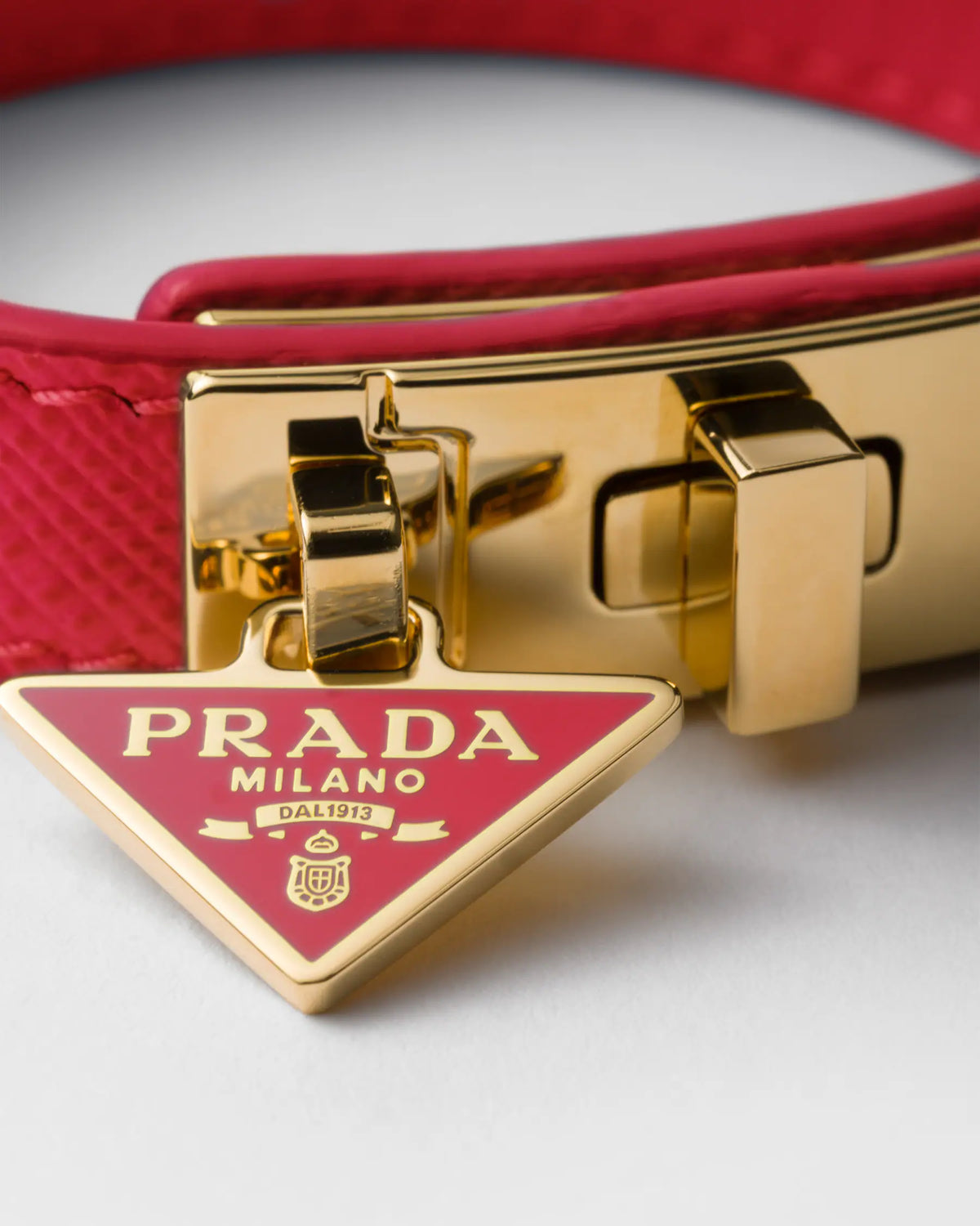 Pulsera roja  Prada mujer cuero